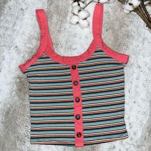 Popular 21 Women’s Rainbow Cropped Tank Top Size Small